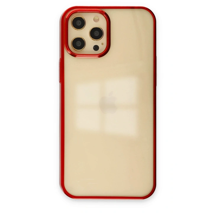 BFS  iPhone 12 Pro Max Kılıf Element Silikon - Kırmızı