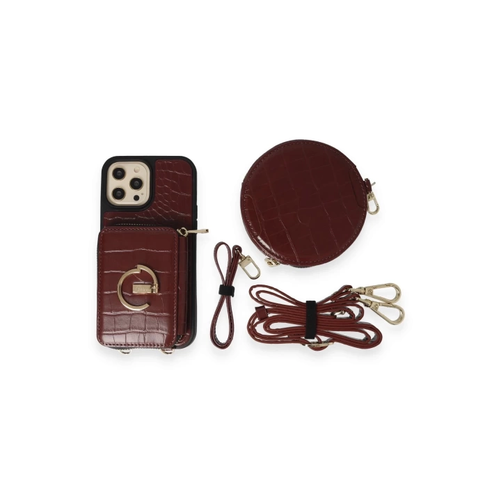 BFS  iPhone 12 Pro Max Kılıf Ermes Kapak - Bordo