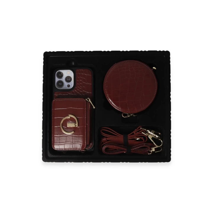 BFS  iPhone 12 Pro Max Kılıf Ermes Kapak - Bordo