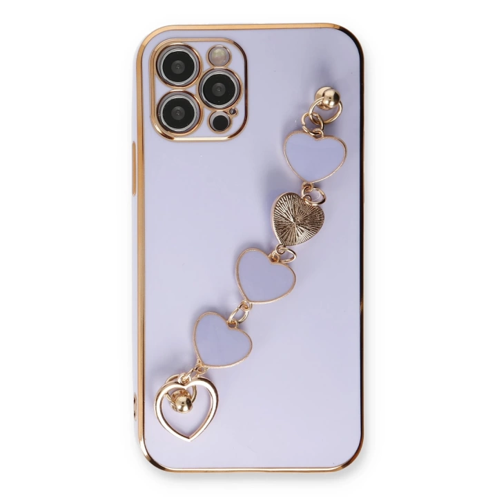 BFS  iPhone 12 Pro Max Kılıf Esila Silikon - Lila