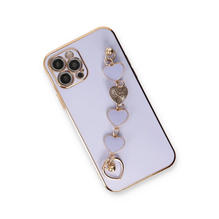 BFS  iPhone 12 Pro Max Kılıf Esila Silikon - Lila