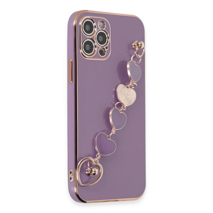BFS  iPhone 12 Pro Max Kılıf Esila Silikon - Mor