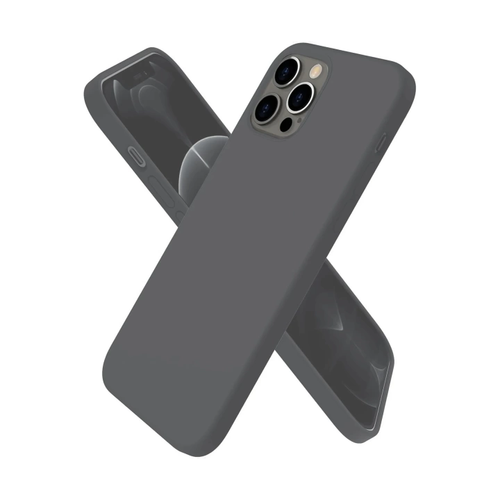 BFS  iPhone 12 Pro Max Kılıf First Silikon - Gri