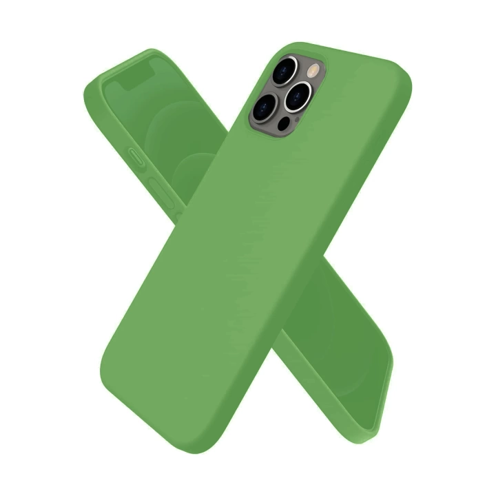 BFS  iPhone 12 Pro Max Kılıf First Silikon - Yeşil