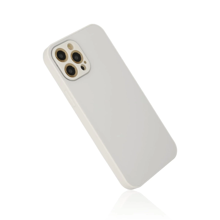 BFS  iPhone 12 Pro Max Kılıf Glass Kapak - Beyaz