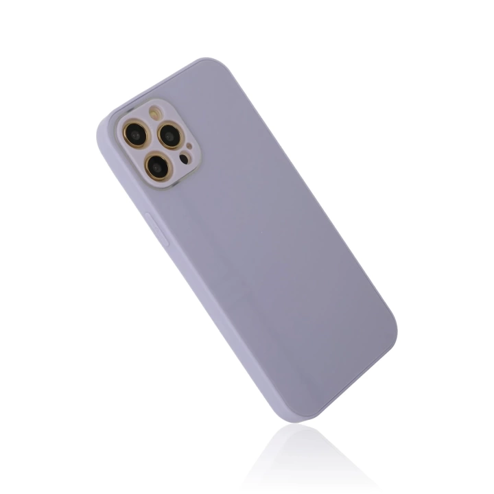 BFS  iPhone 12 Pro Max Kılıf Glass Kapak - Lila