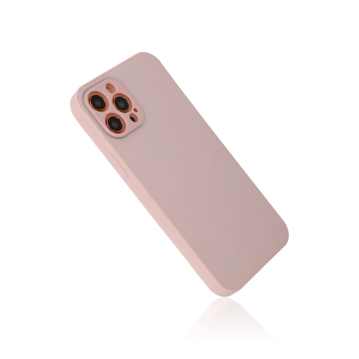 BFS  iPhone 12 Pro Max Kılıf Glass Kapak - Pembe