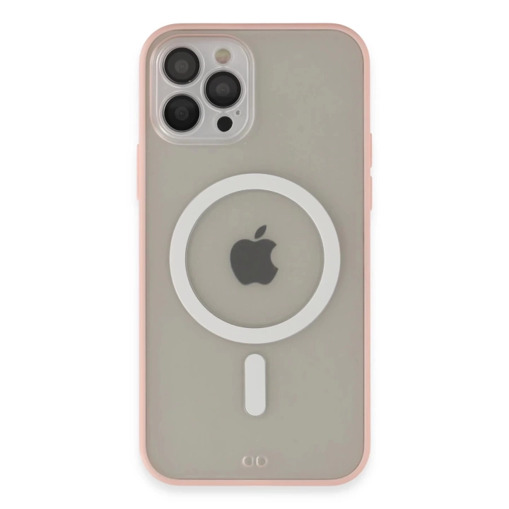 BFS  iPhone 12 Pro Max Kılıf Grand Magneticsafe Kapak - Pembe