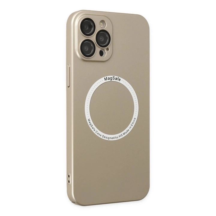 BFS  iPhone 12 Pro Max Kılıf Jack Magneticsafe Lens Silikon - Gold