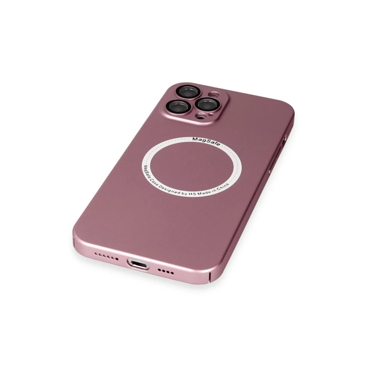 BFS  iPhone 12 Pro Max Kılıf Jack Magneticsafe Lens Silikon - Rose Gold