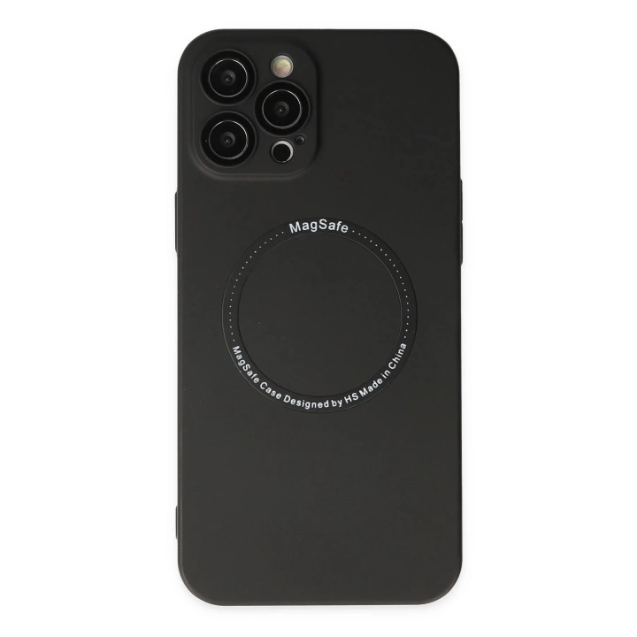 BFS  iPhone 12 Pro Max Kılıf Jack Magneticsafe Lens Silikon - Siyah