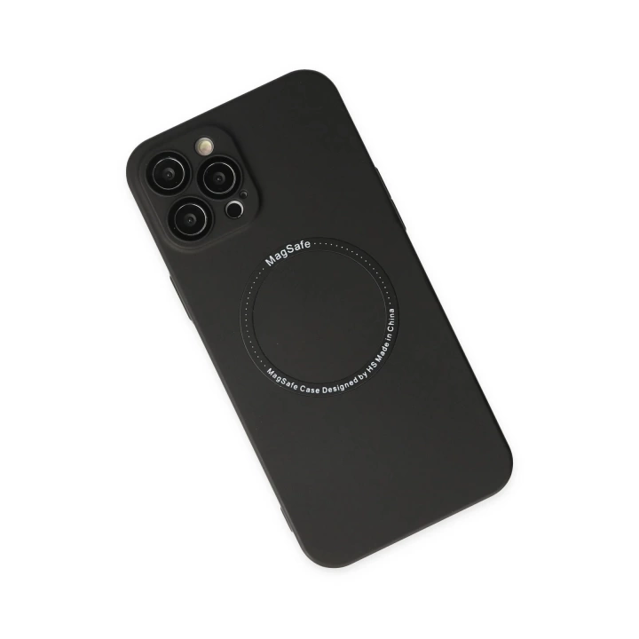 BFS  iPhone 12 Pro Max Kılıf Jack Magneticsafe Lens Silikon - Siyah
