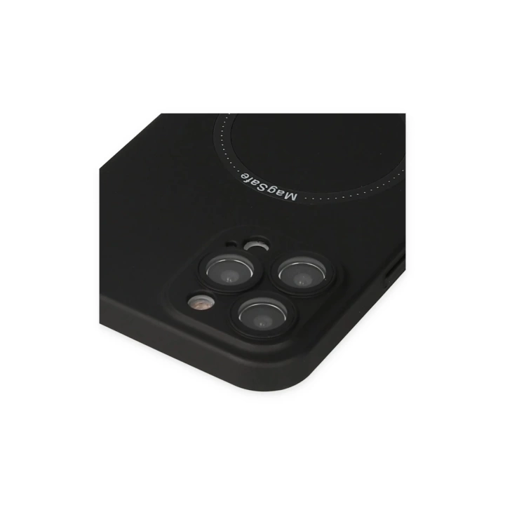 BFS  iPhone 12 Pro Max Kılıf Jack Magneticsafe Lens Silikon - Siyah