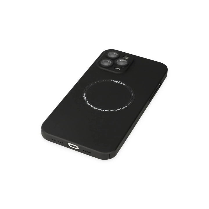 BFS  iPhone 12 Pro Max Kılıf Jack Magneticsafe Lens Silikon - Siyah