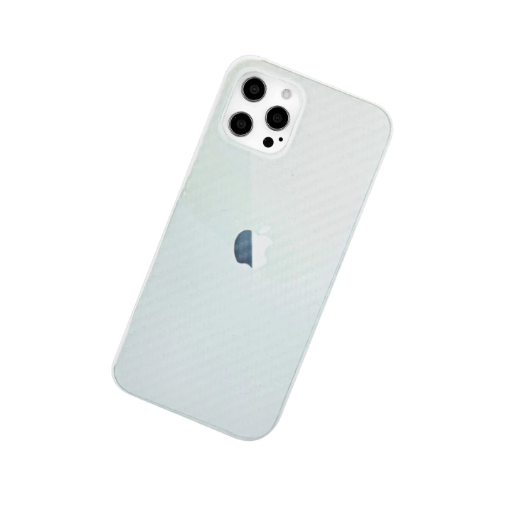 BFS  iPhone 12 Pro Max Kılıf Karbon PP Silikon - Şeffaf
