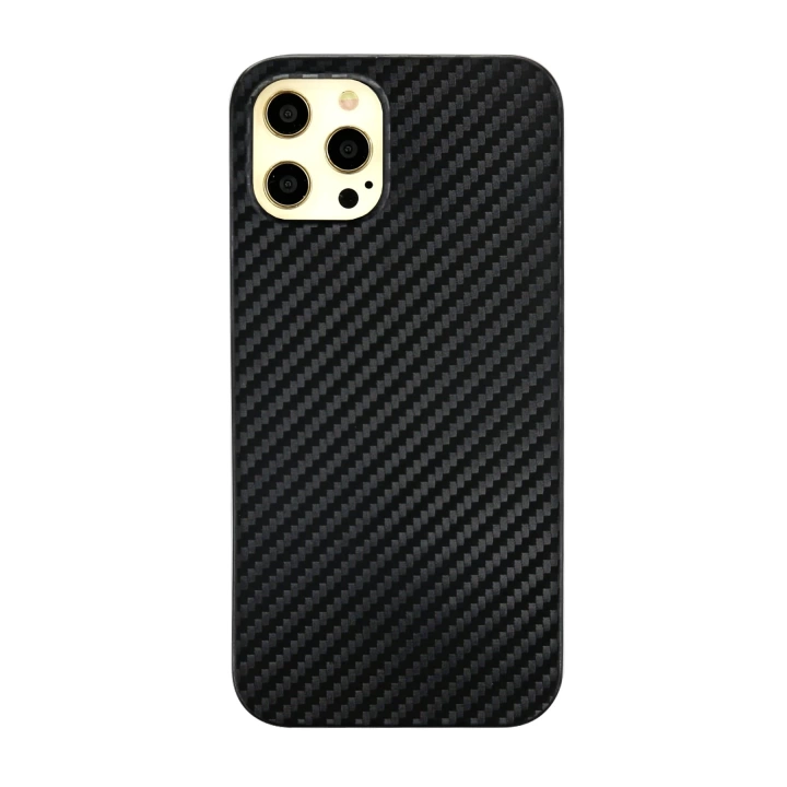 BFS  iPhone 12 Pro Max Kılıf Karbon PP Silikon - Siyah
