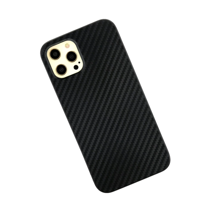 BFS  iPhone 12 Pro Max Kılıf Karbon PP Silikon - Siyah