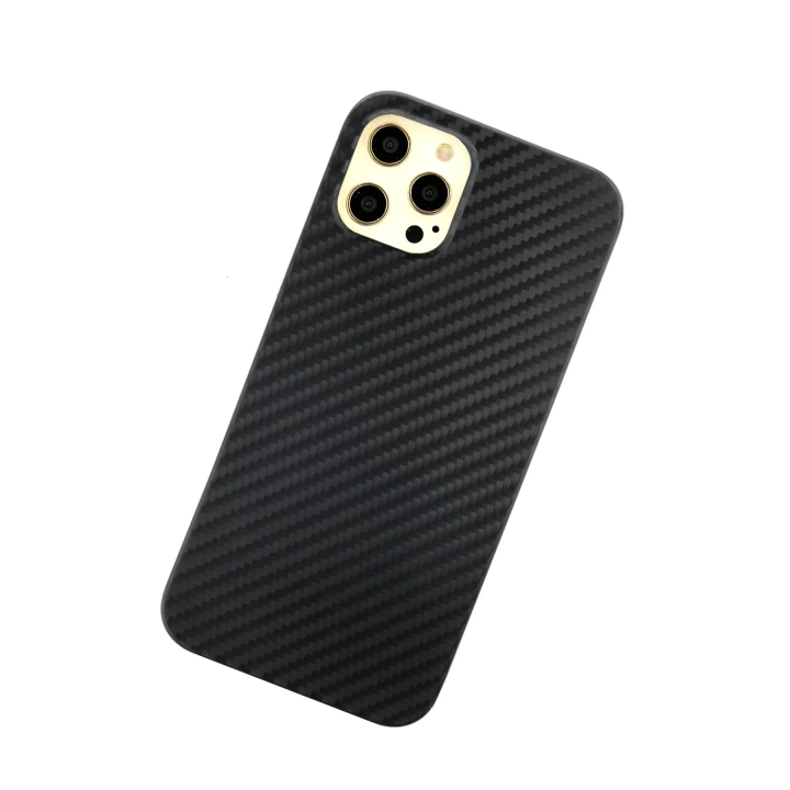 BFS  iPhone 12 Pro Max Kılıf Karbon PP Silikon - Siyah