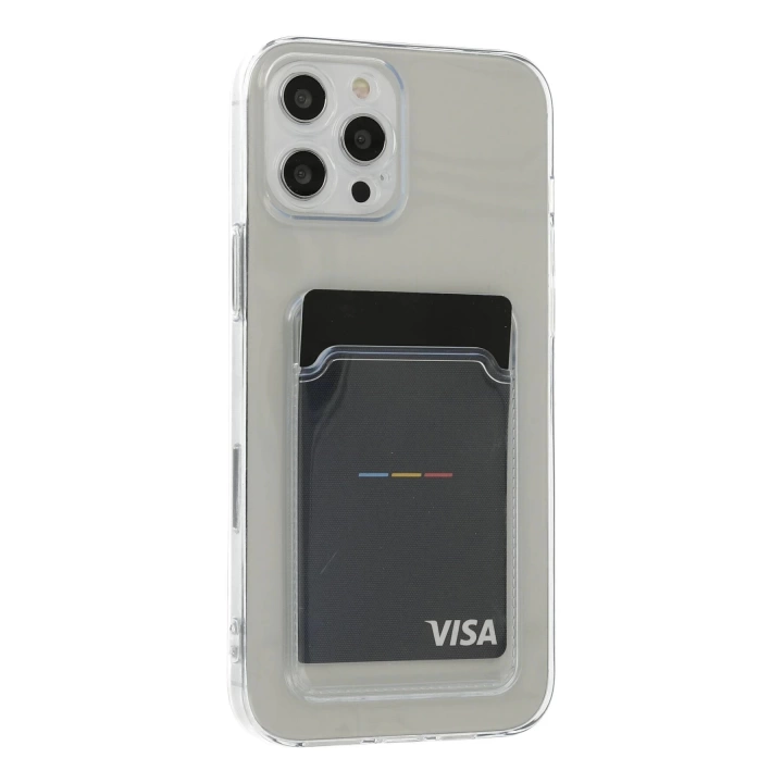 BFS  iPhone 12 Pro Max Kılıf Kart Şeffaf Silikon - Şeffaf