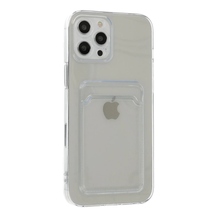 BFS  iPhone 12 Pro Max Kılıf Kart Şeffaf Silikon - Şeffaf