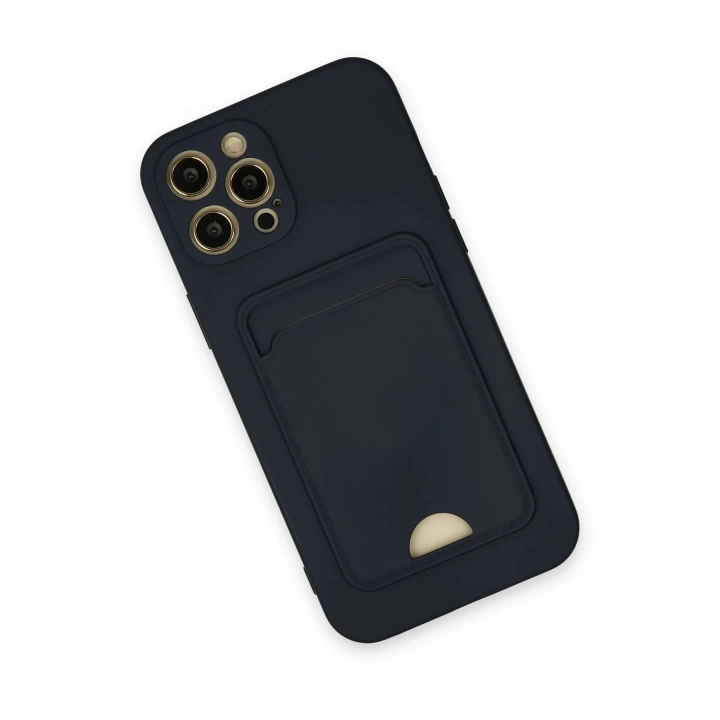 BFS  iPhone 12 Pro Max Kılıf Kelvin Kartvizitli Silikon - Lacivert