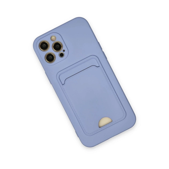 BFS  iPhone 12 Pro Max Kılıf Kelvin Kartvizitli Silikon - Lila