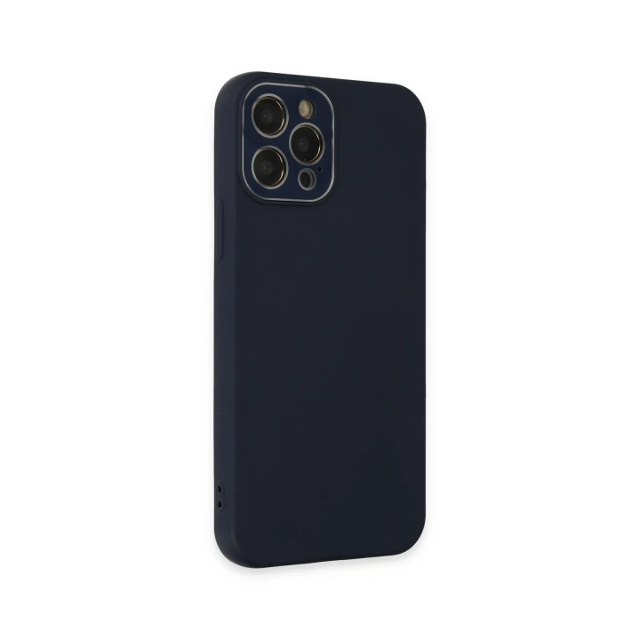 BFS  iPhone 12 Pro Max Kılıf Lansman Glass Kapak - Lacivert