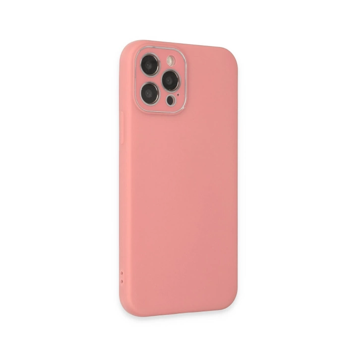 BFS  iPhone 12 Pro Max Kılıf Lansman Glass Kapak - Pembe