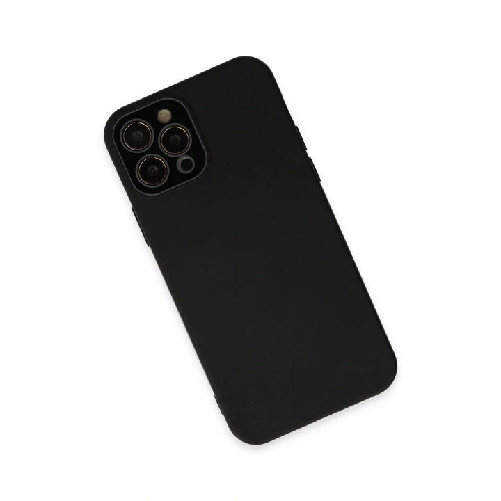 BFS  iPhone 12 Pro Max Kılıf Lansman Glass Kapak - Siyah