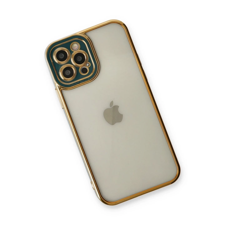 BFS  iPhone 12 Pro Max Kılıf Liva Lens Silikon - Yeşil
