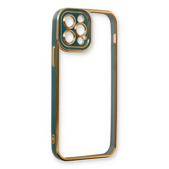 BFS  iPhone 12 Pro Max Kılıf Liva Lens Silikon - Yeşil
