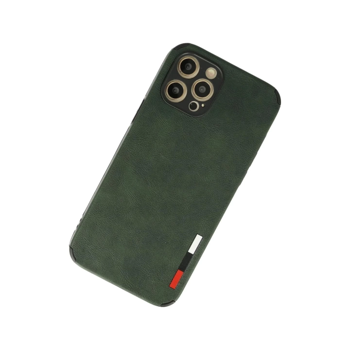 BFS  iPhone 12 Pro Max Kılıf Loop Deri Silikon - Yeşil