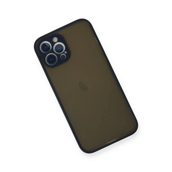 BFS  iPhone 12 Pro Max Kılıf Montreal Silikon Kapak - Lacivert