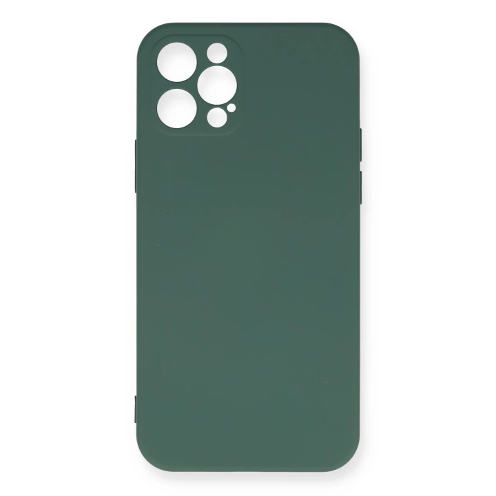 BFS  iPhone 12 Pro Max Kılıf Nano içi Kadife Silikon - Koyu Yeşil