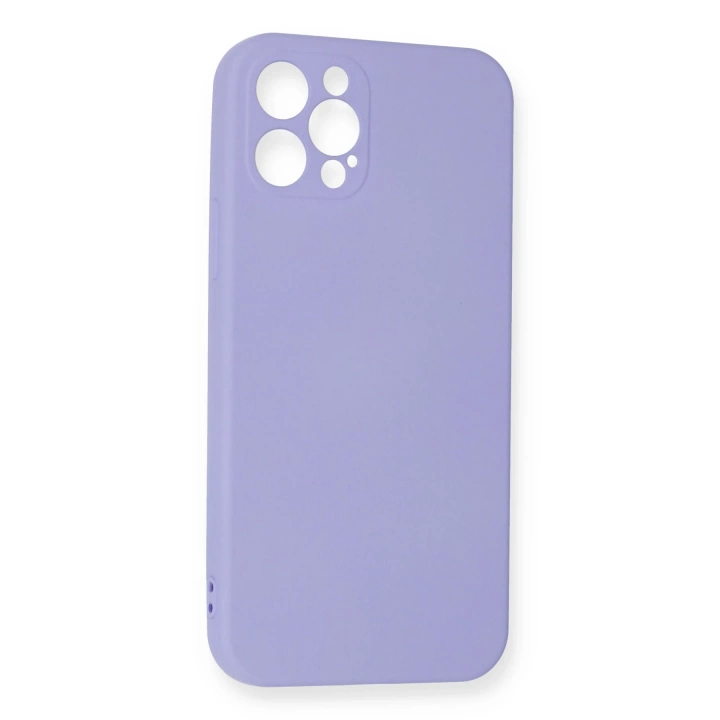 BFS  iPhone 12 Pro Max Kılıf Nano içi Kadife Silikon - Lila