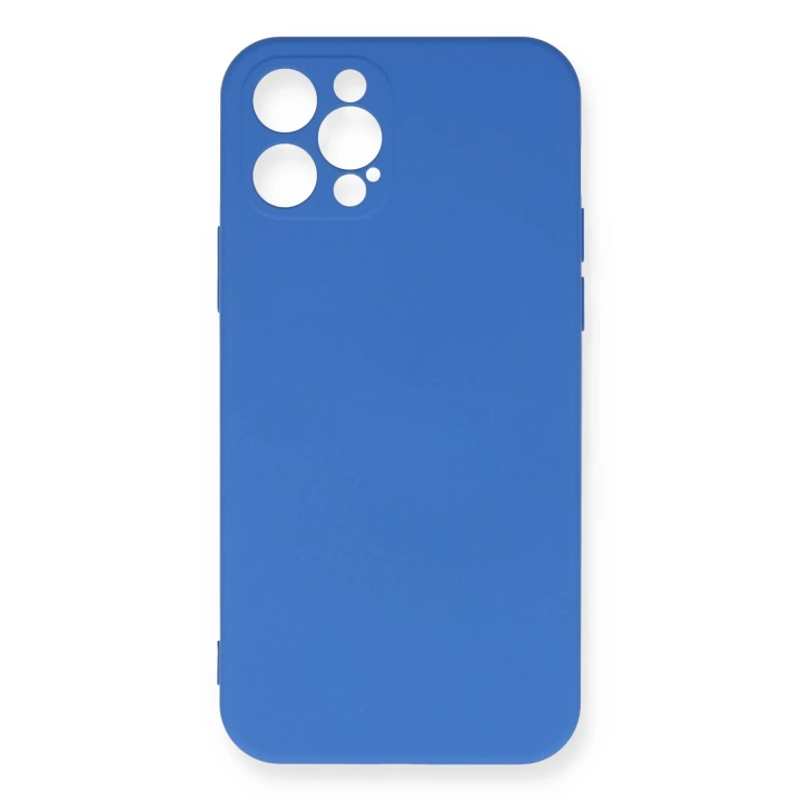 BFS  iPhone 12 Pro Max Kılıf Nano içi Kadife Silikon - Mavi