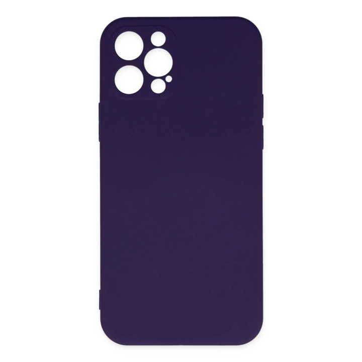 BFS  iPhone 12 Pro Max Kılıf Nano içi Kadife Silikon - Mor