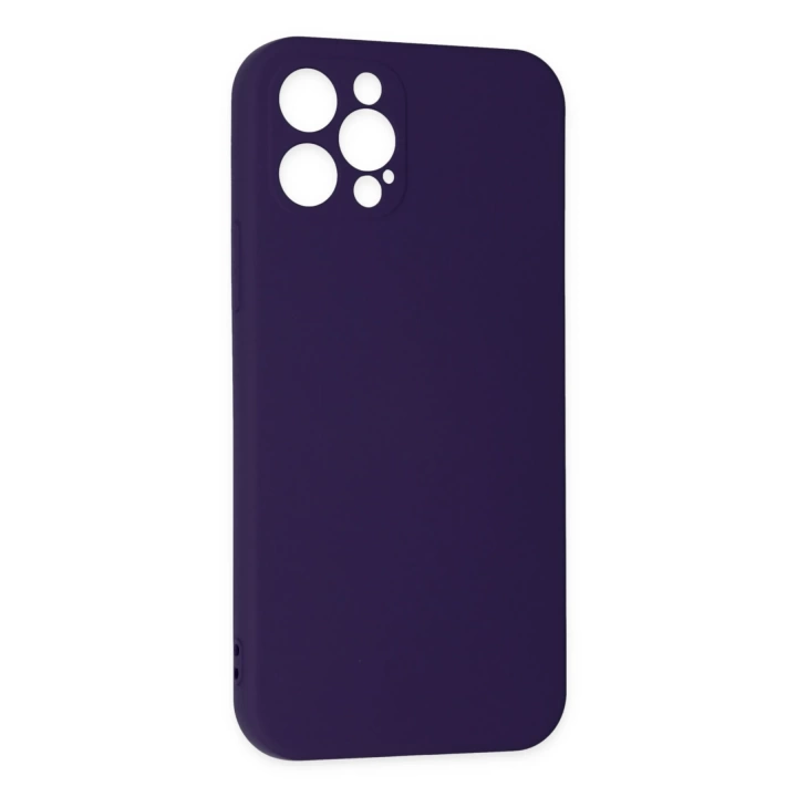 BFS  iPhone 12 Pro Max Kılıf Nano içi Kadife Silikon - Mor