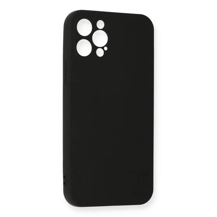 BFS  iPhone 12 Pro Max Kılıf Nano içi Kadife Silikon - Siyah