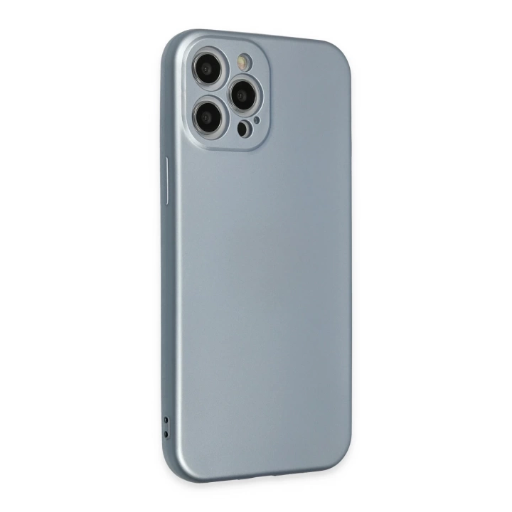 BFS  iPhone 12 Pro Max Kılıf Nano içi Kadife Silikon - Sky Blue