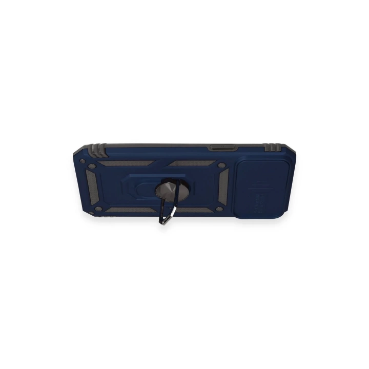 BFS  iPhone 12 Pro Max Kılıf Pars Lens Yüzüklü Silikon - Lacivert