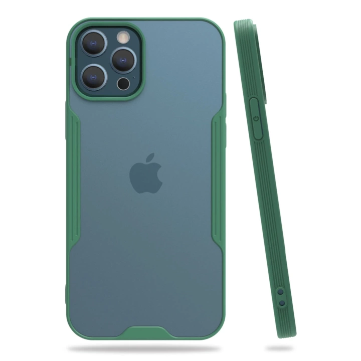 BFS  iPhone 12 Pro Max Kılıf Platin Silikon - Yeşil
