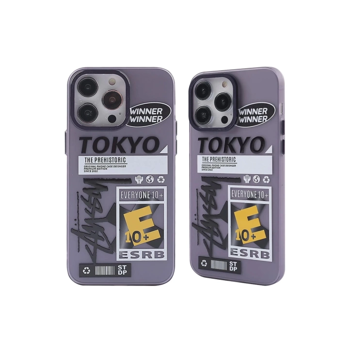 BFS  iPhone 12 Pro Max Kılıf Prada Desenli Kapak - Prada Mor - 2