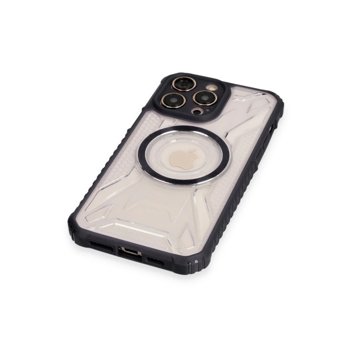 BFS  iPhone 12 Pro Max Kılıf Prag Magneticsafe Kapak - Siyah