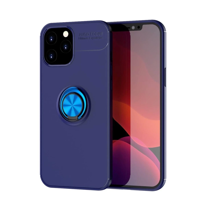 BFS  iPhone 12 Pro Max Kılıf Range Yüzüklü Silikon - Mavi