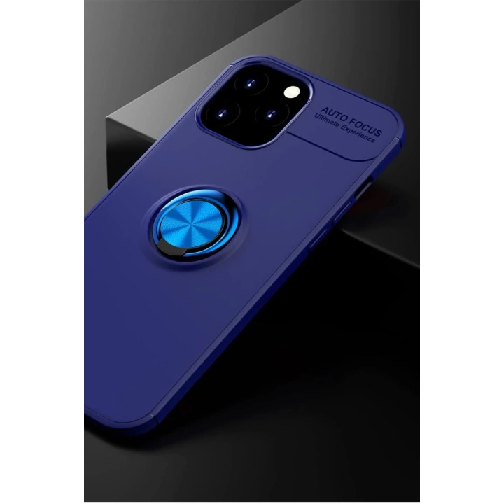 BFS  iPhone 12 Pro Max Kılıf Range Yüzüklü Silikon - Mavi