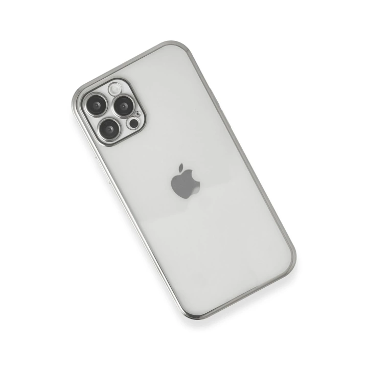 BFS  iPhone 12 Pro Max Kılıf Razer Lensli Silikon - Gümüş