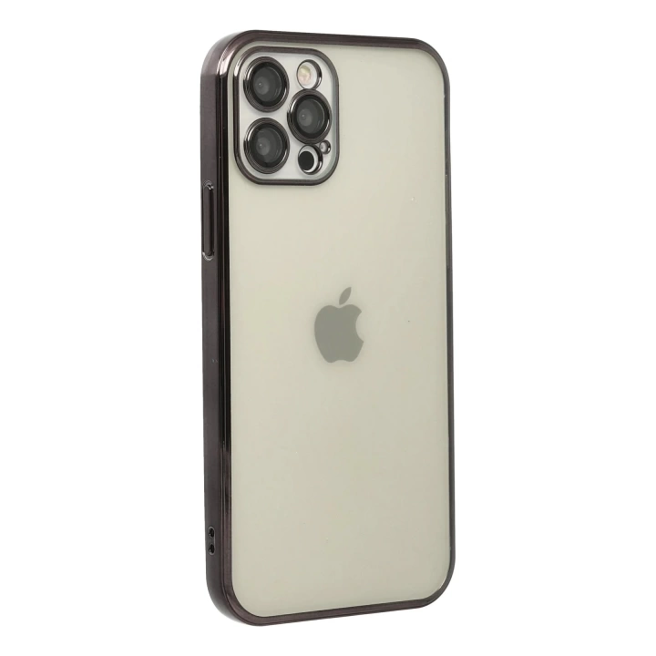 BFS  iPhone 12 Pro Max Kılıf Razer Lensli Silikon - Siyah