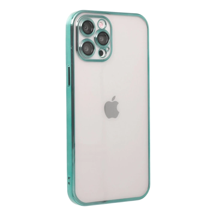 BFS  iPhone 12 Pro Max Kılıf Razer Lensli Silikon - Yeşil