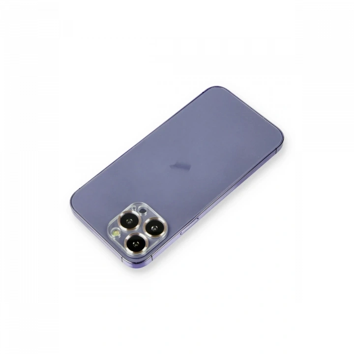 BFS  iPhone 12 Pro Max Metal Kamera Lens Koruma Cam - Gold